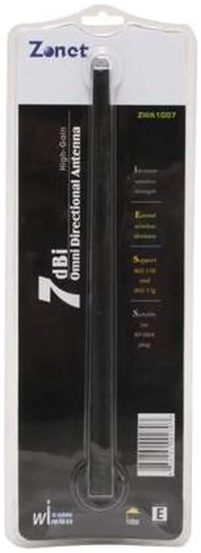 Alt view image 3 of 3 - Zonet ZWA1007 7dBi Omni Directional Antenna