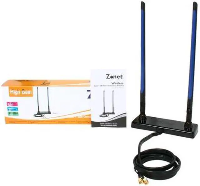 Alt view image 4 of 4 - Zonet ZWA1207 Dual 7dBi Omni - Directional Antenna