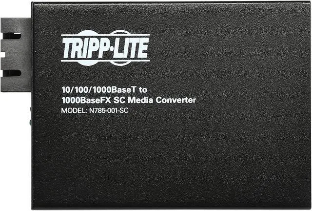 Alt view image 3 of 6 - Tripp Lite Fiber Optic - 10/100/1000 to 1000BaseLX SC Gigabit Multimode Media Converter, 2km, 1310nm (N785-001-SC)