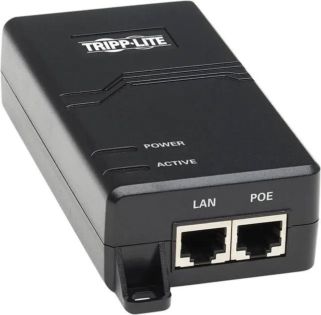 Main image of Tripp Lite NPOE-30W-1G-INT Gigabit PoE+ Midspan Active Injector - IEEE 802.3at/802.3af, 30W, 1 Port, International Plug Adapter