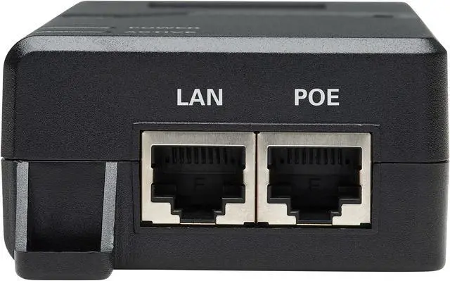 Alt view image 4 of 6 - Tripp Lite NPOE-30W-1G-INT Gigabit PoE+ Midspan Active Injector - IEEE 802.3at/802.3af, 30W, 1 Port, International Plug Adapter