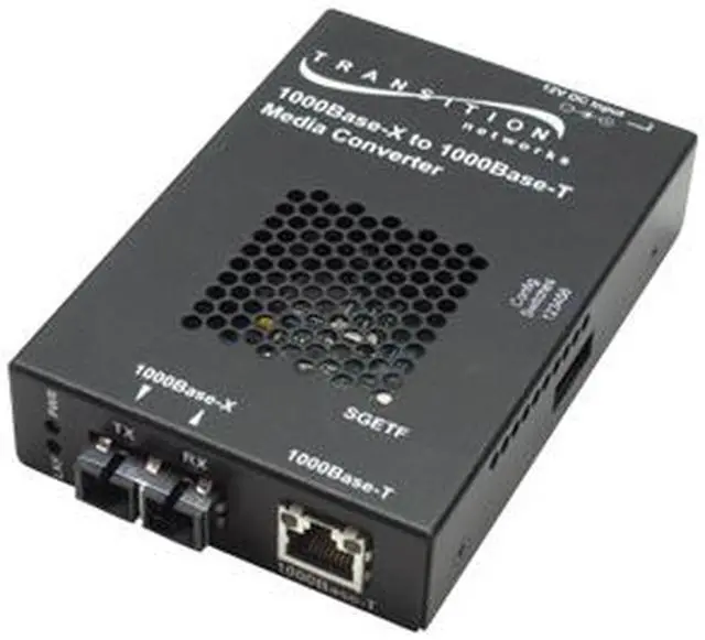 Alt view image 2 of 2 - Transition Networks SGETF1013-110-NA Gigabit Ethernet Stand-Alone Media Converter