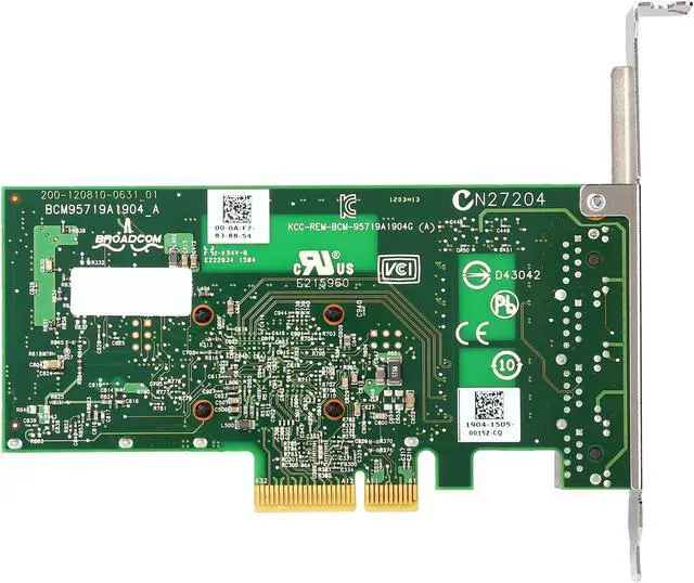 Alt view image 4 of 5 - Broadcom NetXtreme BCM5719-4P Quad-Port Ethernet Server Adapter PCI Exrpess 2.1 x 4