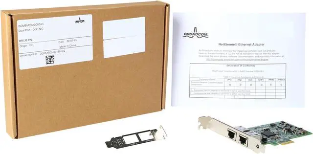 Alt view image 6 of 5 - Broadcom NetXtreme BCM5720-2P Dual-Port Ethernet Server Adapter PCI Exrpess 2.1 x 1