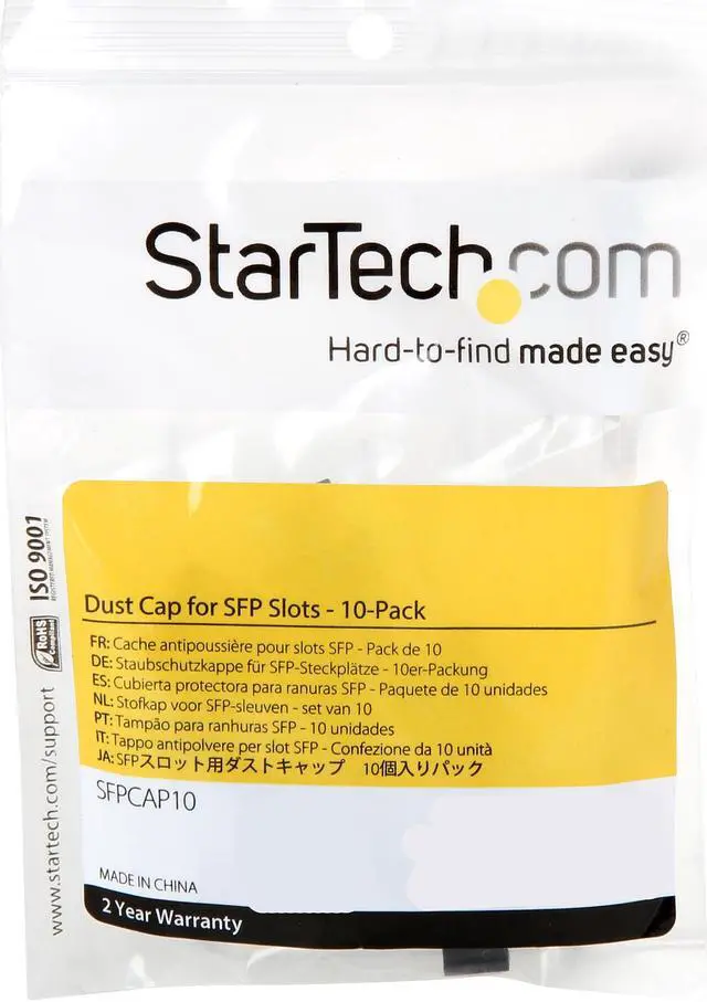 Alt view image 7 of 7 - StarTech SFPCAP10 SFP Dust Cover, 10 Pack
