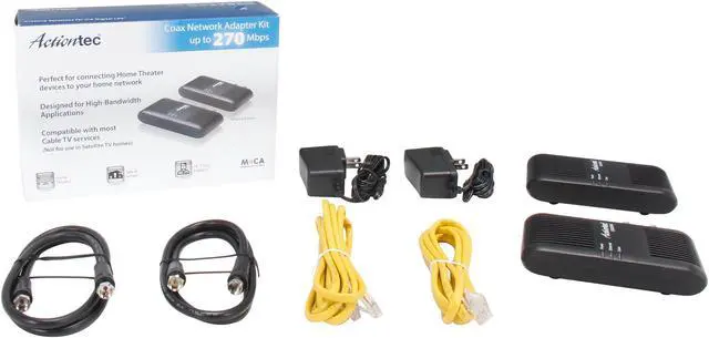 Alt view image 5 of 5 - Actiontec MoCA Ethernet to Coax Network Adapter Kit for Homes with Cable TV Service (ECB2500CK01)