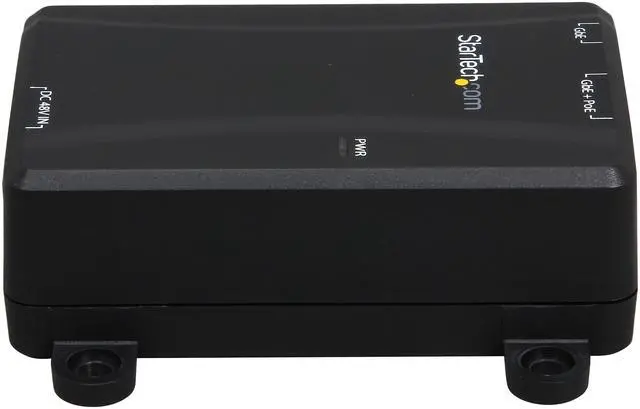 Alt view image 4 of 5 - StarTech.com 1 Port Gigabit PoE Power over Ethernet Injector 48V / 30W - 802.3at / 802.3af - Wall-Mountable