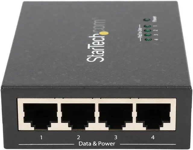 Alt view image 4 of 7 - StarTech POEINJ4G 4-port Gigabit midspan - PoE+ injector - 802.3at / af