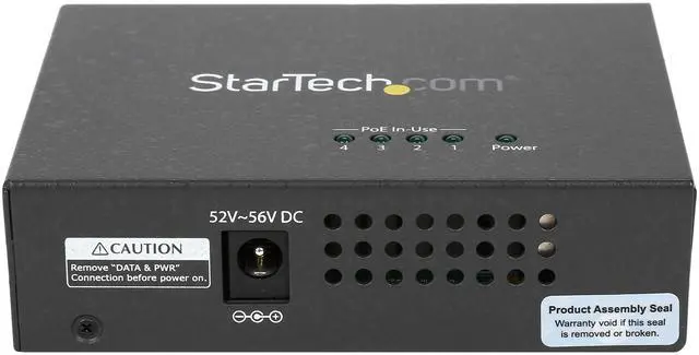 Alt view image 5 of 7 - StarTech POEINJ4G 4-port Gigabit midspan - PoE+ injector - 802.3at / af