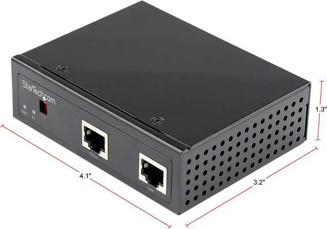 Alt view image 2 of 5 - StarTech.com Industrial Gigabit PoE Splitter, 90W 48V, POESLT1G48V