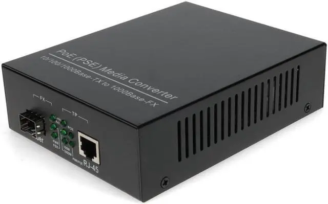 Main image of AddOn 10/100/1000Base-TX(RJ-45) to Open SFP Port POE Media Converter
