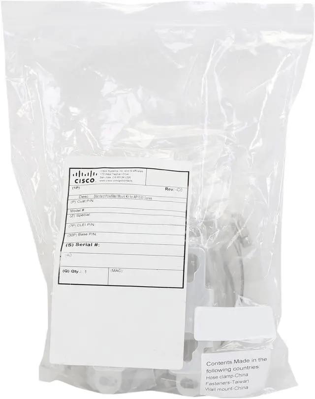 Alt view image 6 of 6 - CISCO AIR-ACC1530-PMK1= Standard Pole/Wall Mount Kit for AP1530 Series