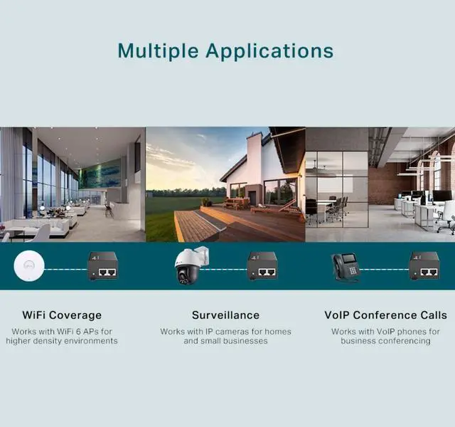 Alt view image 5 of 6 - TP-Link TL-PoE260S 802.3at/af 2.5G PoE+ Injector | Non-PoE to PoE Adapter | Supplies up to 30W (PoE+) | Plug & Play | Desktop/ Wall-Mount | Distance Up to 328 ft. | UL Certified