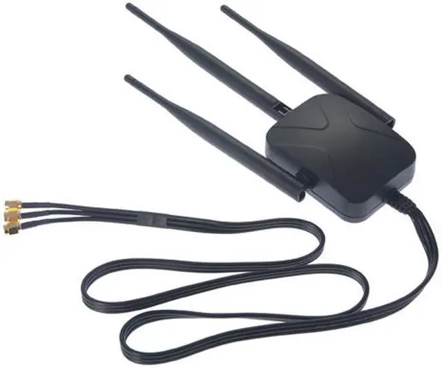 Main image of Rosewill RNX-A5-EX 2.4 GHz Indoor Omni-Directional (5 dBi x3) High Gain Antenna / Design For Wireless N 2x3 or 3x3 Solution/ SMA Connector