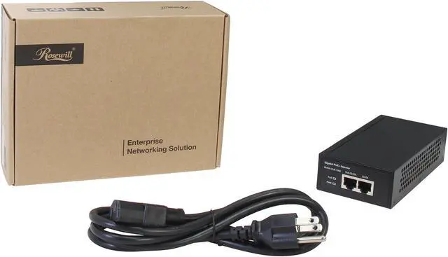 Alt view image 5 of 5 - Rosewill RNWA-PoE-1000 Gigabit Metal PoE+ Injector - 802.3af & 802.3at Compliance, 30W, for IP Cameras, Wireless AP, VoIP Phone and More