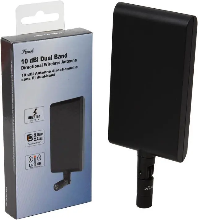 Alt view image 4 of 4 - Rosewill RNX-AD10D - High Power / Gain True 10 dBi Dual Band Network Directional Antenna - Most Powerful DualBand Antenna on Earth