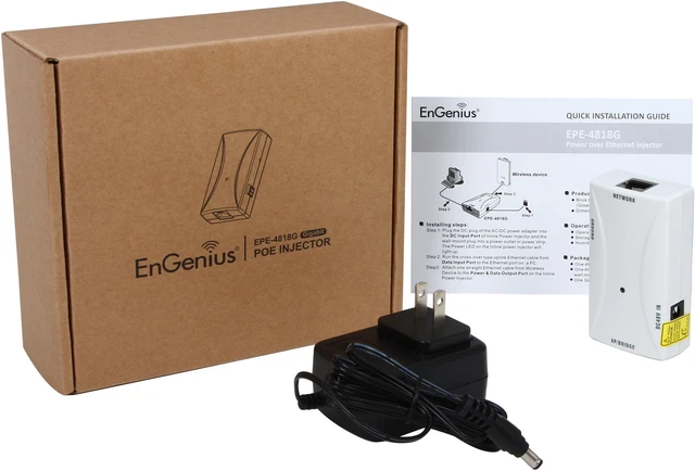 EnGenius EPE-4818G Gigabit PoE Injector - Newegg.com