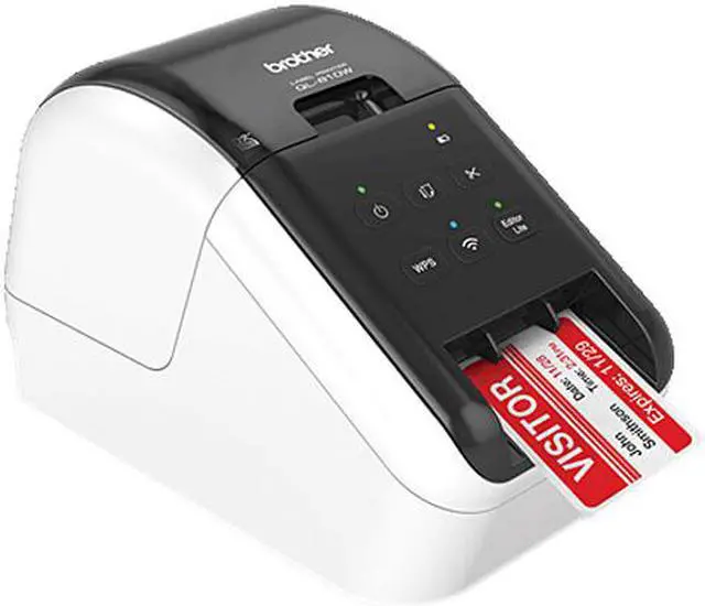 Alt view image 3 of 3 - Brother QL-810W 2.4" Ultra-fast Direct Thermal Label Printer, USB, Wireless (b/g/n), WirelessDirect, Auto Cutter - White/Black