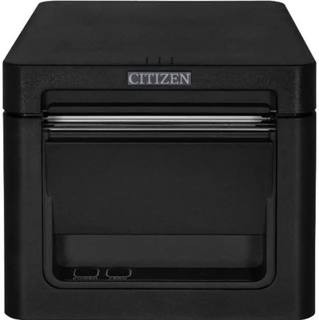Main image of Citizen CT-S601II 3" Direct Thermal Desktop Receipt Printer, 203 dpi, USB, Serial, Ethernet, Front Exit, Black - CT-E651ETUBK