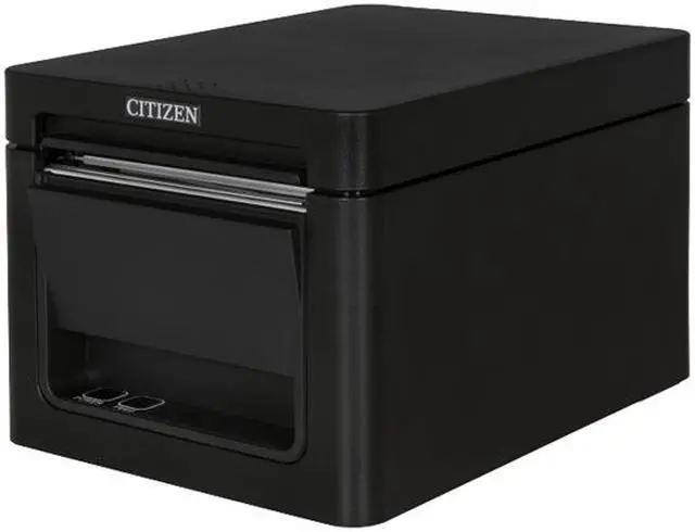 Alt view image 2 of 4 - Citizen CT-S601II 3" Direct Thermal Desktop Receipt Printer, 203 dpi, USB, Serial, Ethernet, Front Exit, Black - CT-E651ETUBK