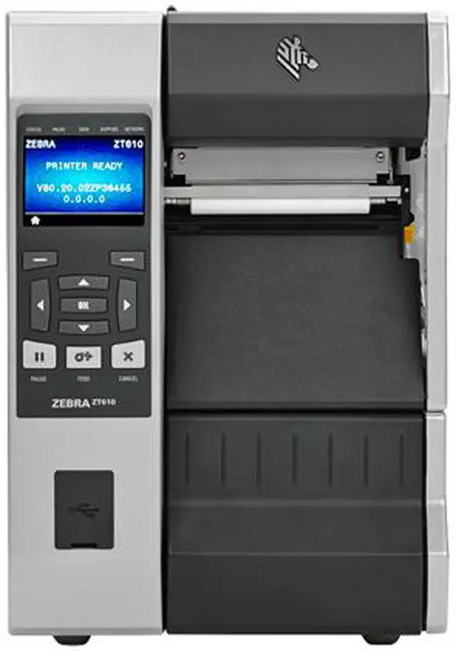 Alt view image 2 of 3 - Zebra ZT610 4" Thermal Transfer Label Printer with Color Screen, 600dpi, Serial, USB, Gigabit Ethernet, Bluetooth 4.0, USB Host, Tear, ZPL - ZT61046-T010100Z