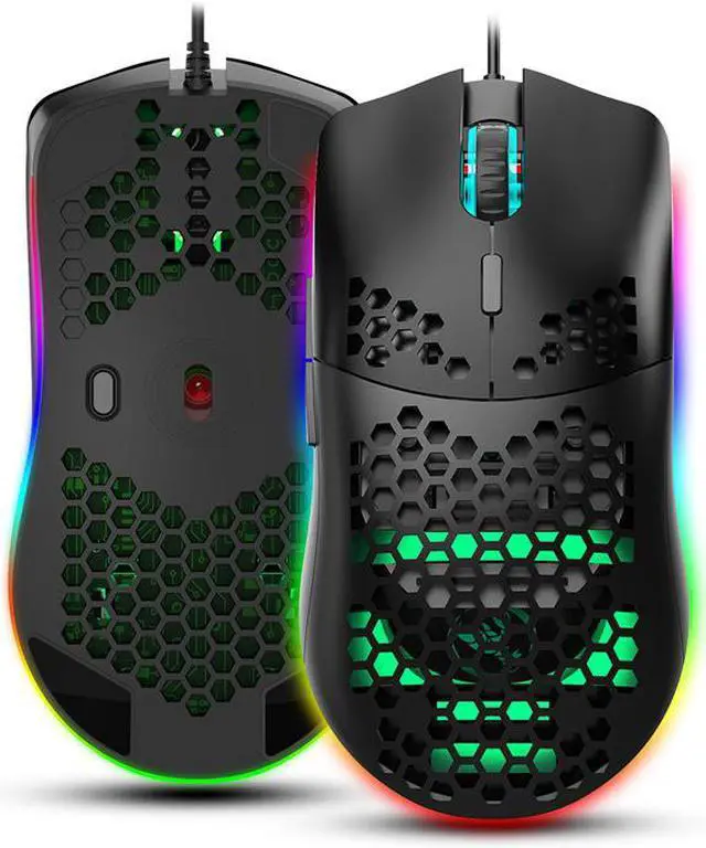 Alt view image 6 of 7 - Highend Lightweight USB Wired Gaming Mouse RGB Mice 6 Adjustable DPI Honeycomb Hollow Ergonomic For Computer Laptop