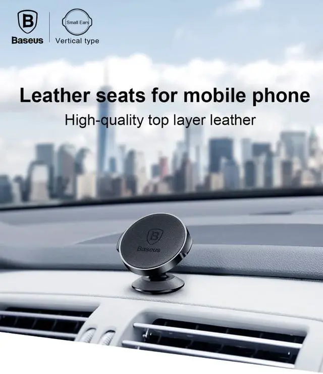 Alt view image 5 of 7 - Baseus Magnetic Car Phone Holder Universal Magnet Holder in car Mobile Phone Holder Stand Mount For iPhone X 8 7 with small ears
