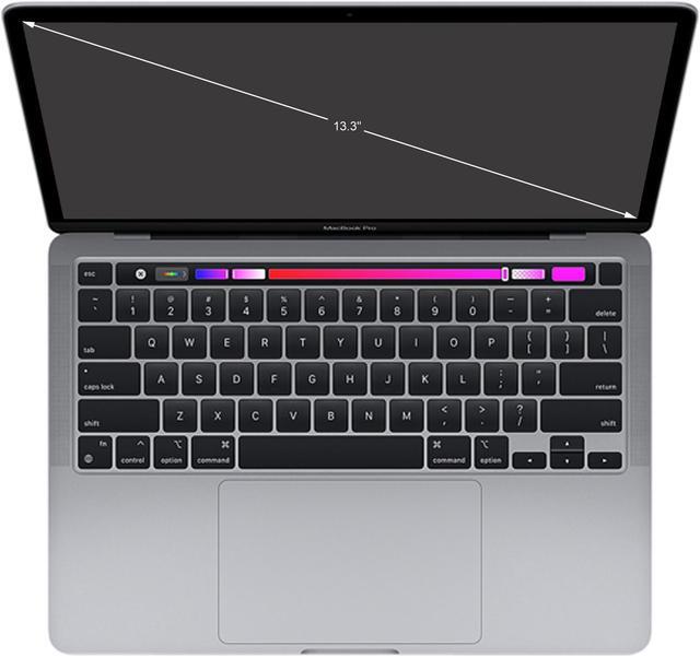 Alt view image 2 of 9 - Apple MYD82LL/A MacBook Pro 13.3" Apple M1 Chip 8GB RAM 256GB SSD Space Gray (2020)