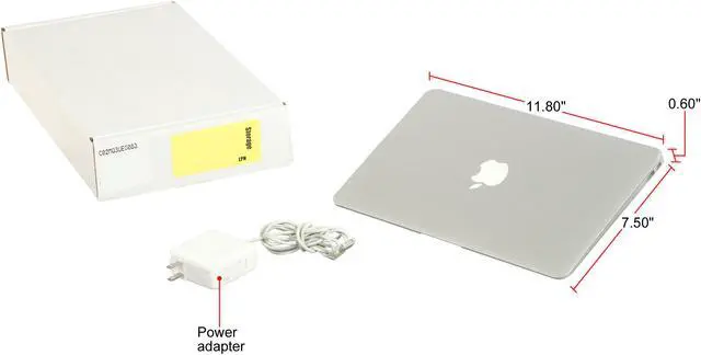 Alt view image 8 of 8 - Apple Grade C Laptop MacBook Air MD711LL/B Intel Core i5 4th Gen 4260U (1.40 GHz) 4 GB LPDDR3 Memory 128 GB SSD Intel HD Graphics 5000 11.6" Upgrade Version of MD711LL/A