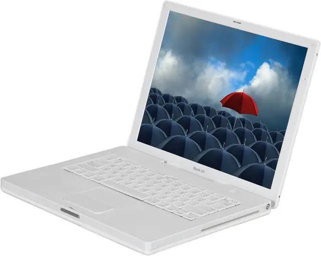 Main image of Apple Laptop iBook G4 1.33GHz 256MB Memory 60GB HDD ATI Mobility Radeon 9200 14.1" Mac OS X 10.3 Panther M9627LL/A