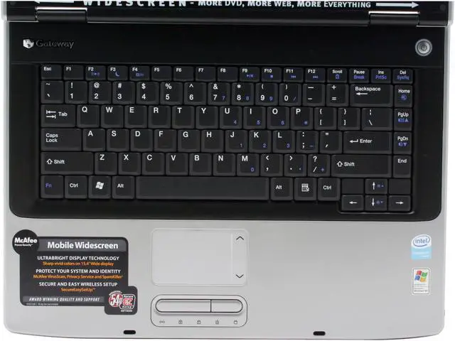 Alt view image 4 of 14 - Gateway Laptop Intel Celeron M 370 512MB Memory 80GB HDD Intel GMA 900 15.4" Windows XP Home MX6123