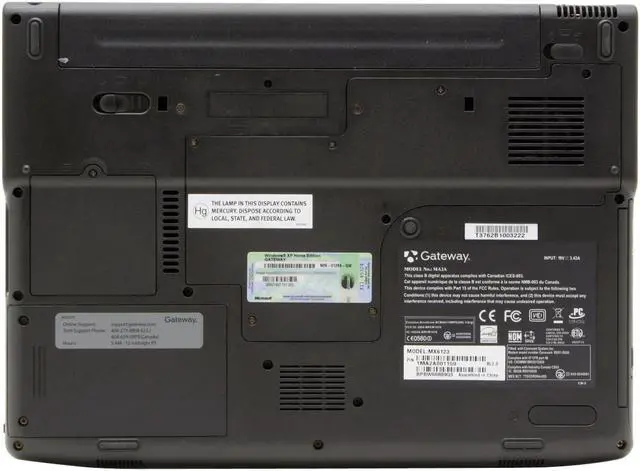 Alt view image 10 of 14 - Gateway Laptop Intel Celeron M 370 512MB Memory 80GB HDD Intel GMA 900 15.4" Windows XP Home MX6123