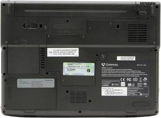 Alt view image 10 of 14 - Gateway Laptop Intel Celeron M 370 512MB Memory 60GB HDD Intel GMA 900 15.4" Windows XP Home MX6124