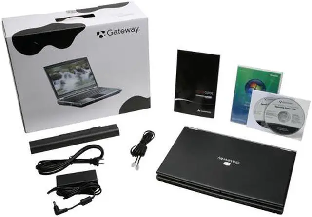 Alt view image 14 of 14 - Gateway Laptop Intel Pentium T2060 1GB Memory 100GB HDD ATI Radeon Xpress 200M IGP 14.1" Windows Vista Home Premium MT3705