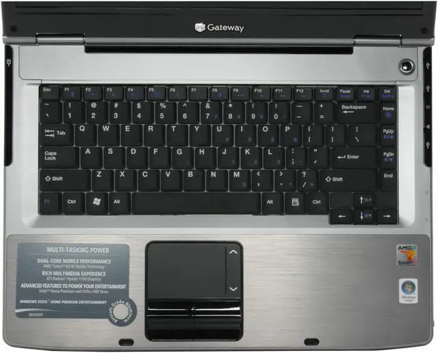 Alt view image 4 of 14 - Gateway Laptop AMD Turion 64 X2 TL-50 1GB Memory 120GB HDD ATI Radeon Xpress 1150 IGP 15.4" Windows Vista Home Premium MT6451 - RA