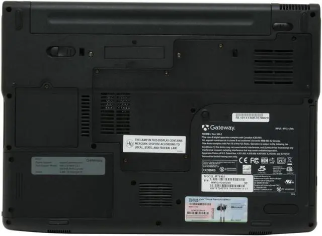 Alt view image 10 of 14 - Gateway Laptop AMD Turion 64 X2 TL-50 1GB Memory 120GB HDD ATI Radeon Xpress 1150 IGP 15.4" Windows Vista Home Premium MT6451 - RA