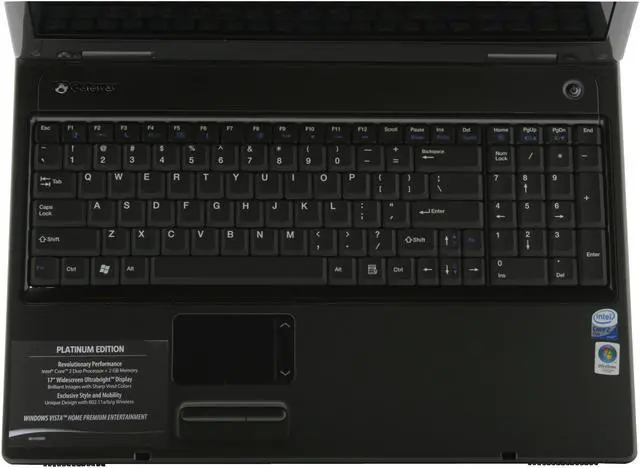 Alt view image 4 of 13 - Gateway Laptop Intel Core 2 Duo T7200 2GB Memory 160GB HDD Intel GMA 950 17.0" Windows Vista Home Premium MP8709 - RA