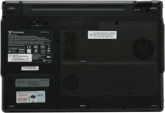 Alt view image 10 of 13 - Gateway Laptop Intel Core 2 Duo T7200 2GB Memory 160GB HDD Intel GMA 950 17.0" Windows Vista Home Premium MP8709 - RA