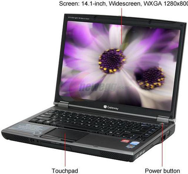 Alt view image 2 of 14 - Gateway Laptop Intel Pentium T2060 1GB Memory 160GB HDD ATI Radeon Xpress 200M IGP 14.1" Windows Vista Home Premium MT3707 - RA