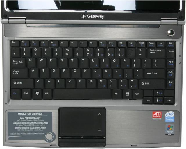 Alt view image 4 of 14 - Gateway Laptop Intel Pentium T2060 1GB Memory 160GB HDD ATI Radeon Xpress 200M IGP 14.1" Windows Vista Home Premium MT3707 - RA