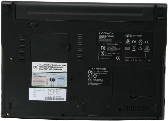 Alt view image 10 of 14 - Gateway Laptop Intel Pentium T2060 1GB Memory 160GB HDD ATI Radeon Xpress 200M IGP 14.1" Windows Vista Home Premium MT3707 - RA