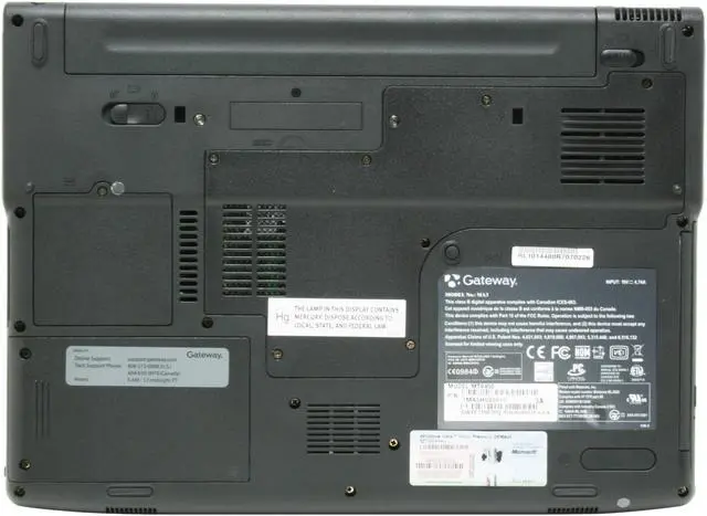 Alt view image 10 of 14 - Gateway Laptop AMD Turion 64 X2 TL-50 1GB Memory 160GB HDD ATI Radeon Xpress 1150 IGP 15.4" Windows Vista Home Premium MT6458 - RA