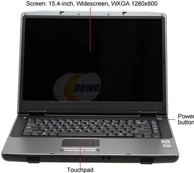 Alt view image 2 of 15 - Gateway Laptop AMD Turion 64 MK-36 1GB Memory 120GB HDD ATI Radeon Xpress 1150 IGP 15.4" Windows XP Media Center MX6447