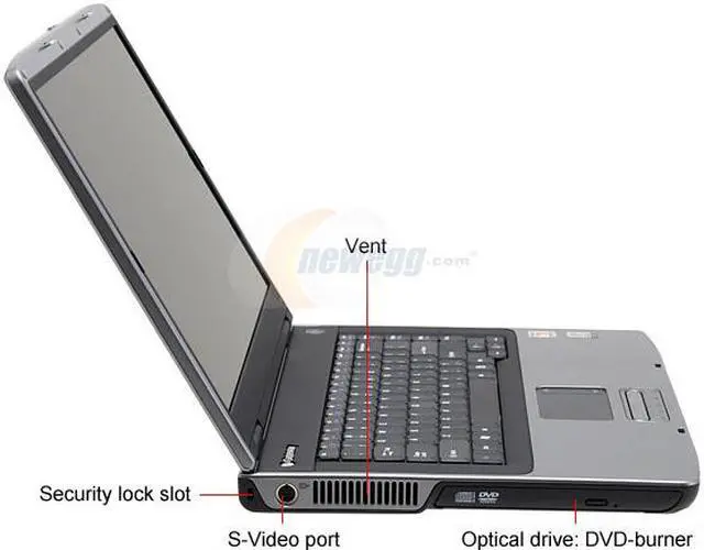 Alt view image 4 of 15 - Gateway Laptop AMD Turion 64 MK-36 1GB Memory 120GB HDD ATI Radeon Xpress 1150 IGP 15.4" Windows XP Media Center MX6447