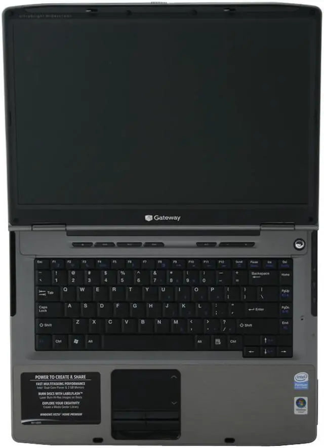 Alt view image 13 of 14 - Gateway Laptop Intel Pentium T2330 2GB Memory 160GB HDD Intel GMA X3100 15.4" Windows Vista Home Premium MT6729