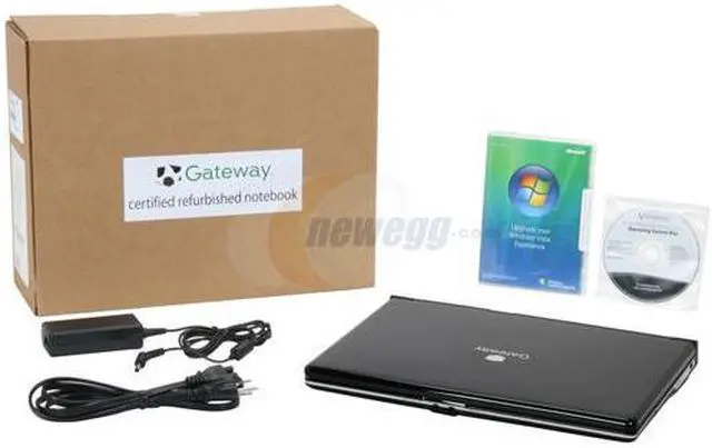 Alt view image 2 of 2 - Gateway Laptop Intel Core 2 Duo T5250 2GB Memory 160GB HDD Intel GMA X3100 15.4" Windows Vista Home Premium M-6816