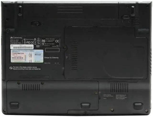 Alt view image 8 of 8 - Gateway Laptop Intel Core 2 Duo T5250 1GB Memory 160GB HDD Intel GMA X3100 14.1" Windows Vista Home Premium T-6815