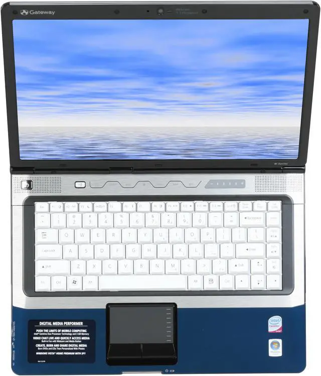 Alt view image 7 of 12 - Gateway Laptop Intel Core 2 Duo T5750 3GB Memory 160GB HDD Intel GMA X3100 15.4" Windows Vista Home Premium M-6827