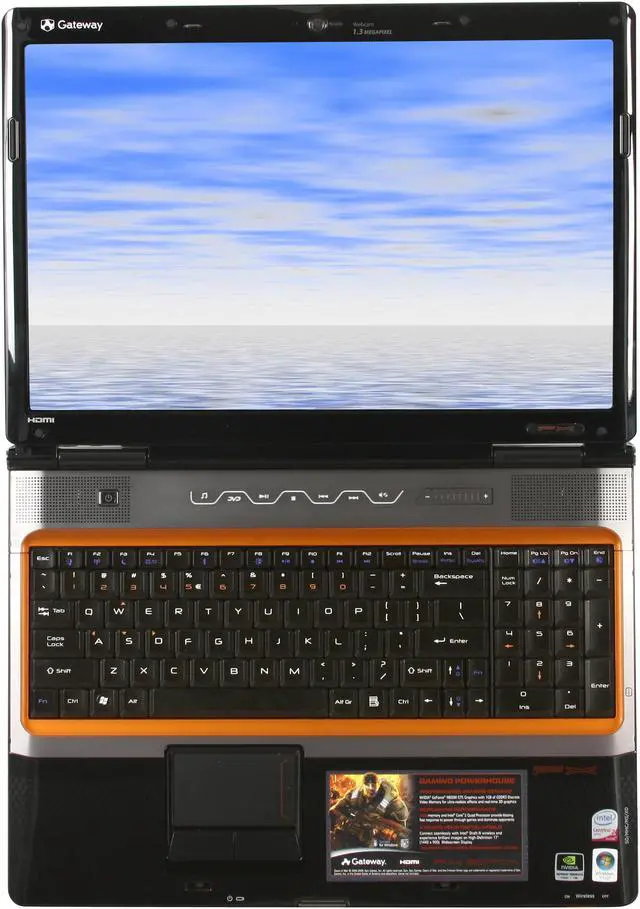 Alt view image 7 of 11 - Gateway Laptop Intel Core 2 Quad Q9000 4GB Memory 500GB HDD NVIDIA GeForce 9800M GTS 17.0" Windows Vista Home Premium 64-bit P-7808u FX Edition