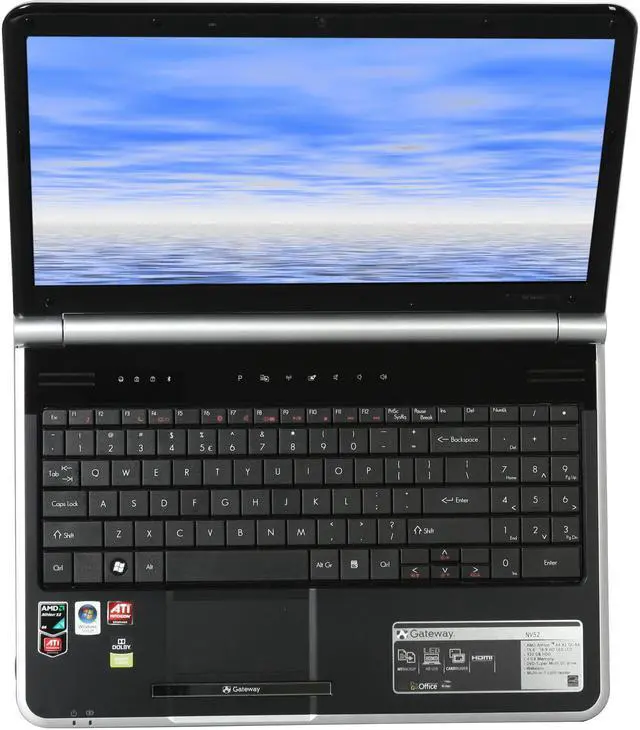 Alt view image 6 of 8 - Gateway 15.6" AMD Athlon 64 X2 QL-64 4GB Memory DDR2 667 Windows Vista Home Premium 64-bit LX.WDN0X.001